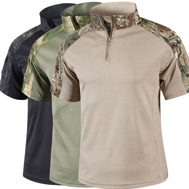 New Outdoor Summer T-Shirt Tactical Camouflage Short-Sleeved Men's Suit Military Fan Clothing G321 Frog Suit