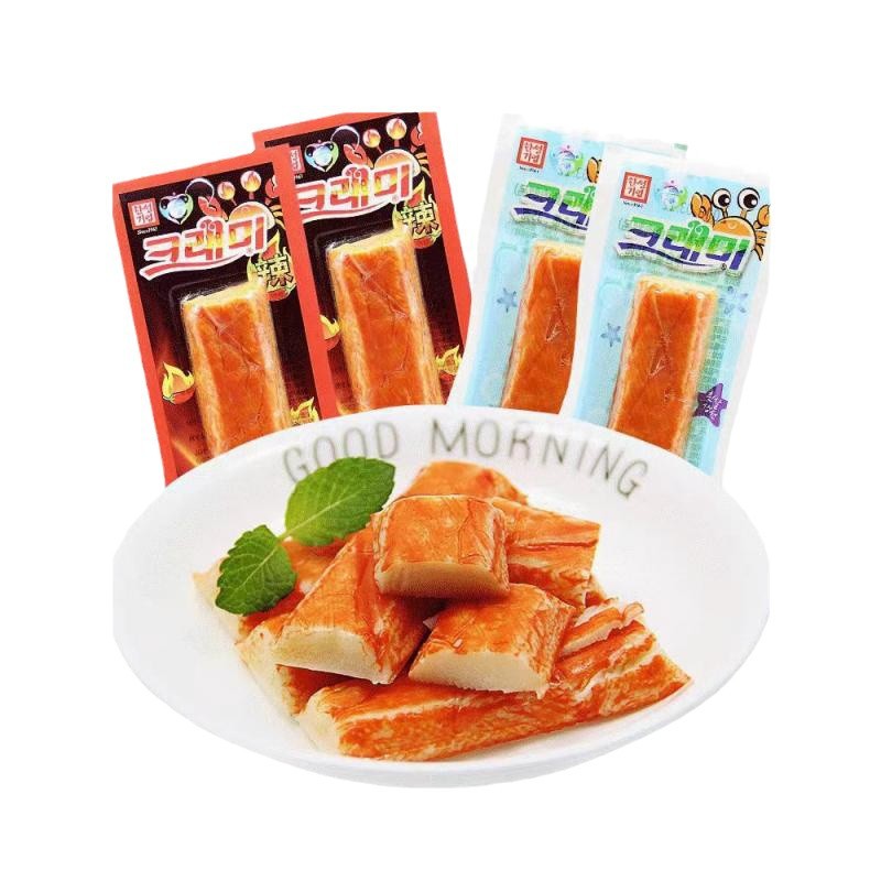 Korean Imported Food Wholesale Kemei Crab Flavor Stick Snacks Ready-To-Eat Meat Foreign Snack Food 35g