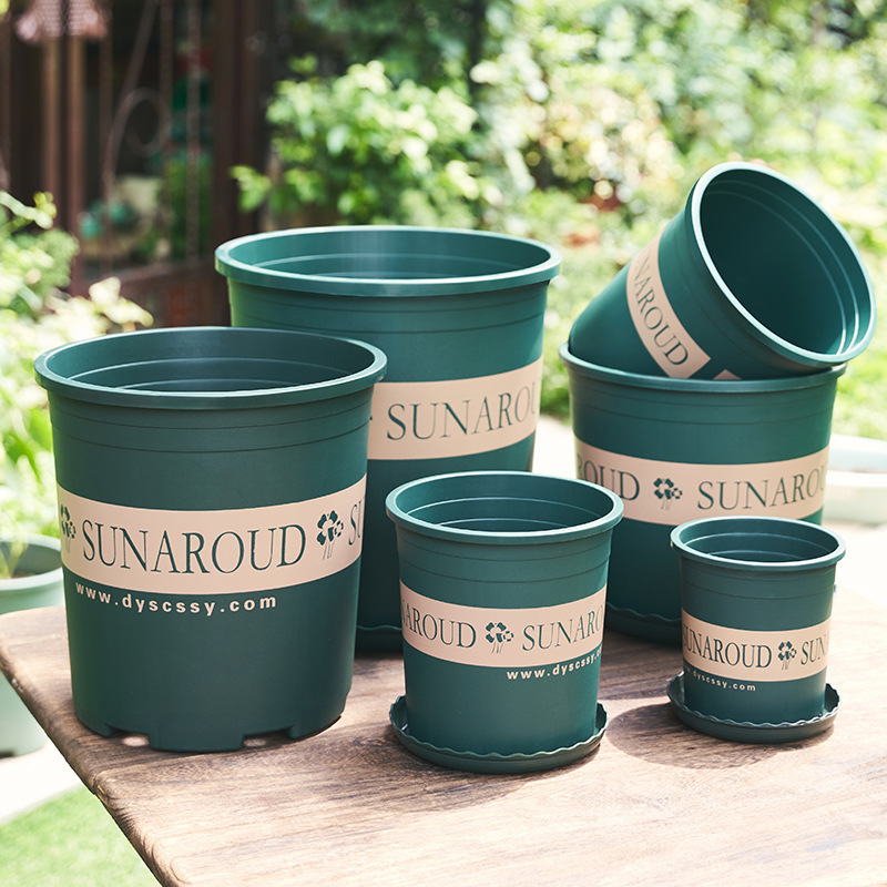 Plastic Flower Pot Wholesale Balcony Green Rose Potted Strawberry Rose Flower Pot Wholesale Extra Large Thickened Resin Gallon Pot