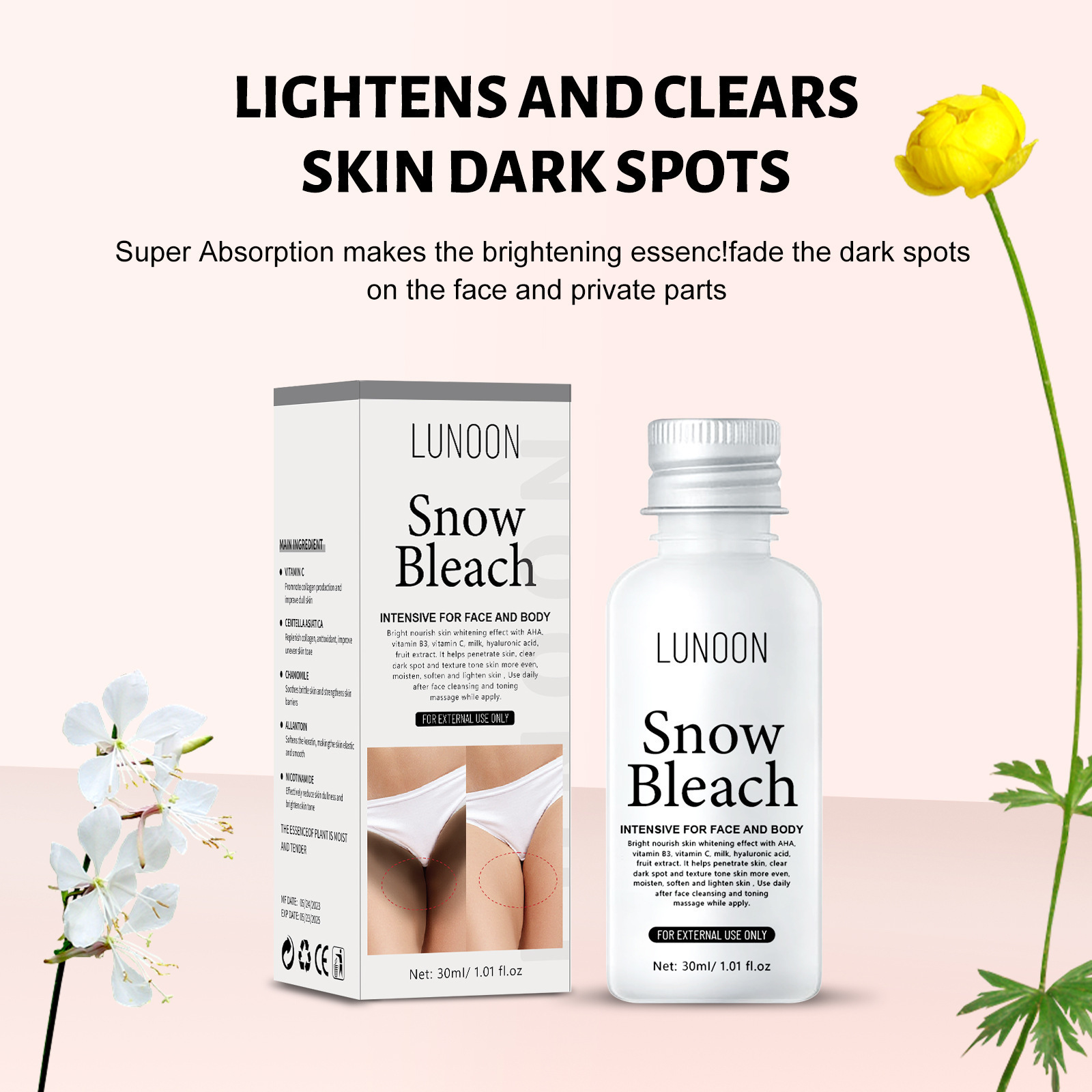 Lunoon Anti-Darkening Cream Private Cream Brightens Underarms and Inner Thighs Brightening Anti-Darkening Cream Skin Beautifying Whitening Cream