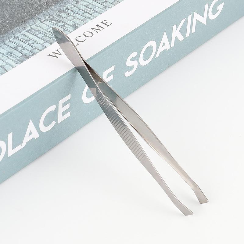 Beveled Stainless Steel Eyebrow Clip Beauty Tool Eyebrow Trimming Clip Eyebrow Plucking Tweezers Hair Plucking Clip Small Gift