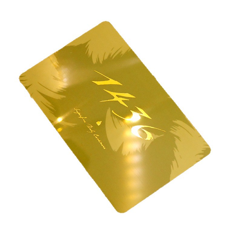 Pvc Membership Card Production with High-End Gold Stamping, Ic Sensor, Smart Waterproof Magnetic Stripe Card, Nfc Chip, Mobile Phone Access Control Card