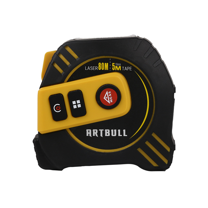 Cross-border 2in1 infrared laser rangefinder charging 80m 40m 5m tape measure rangefinder