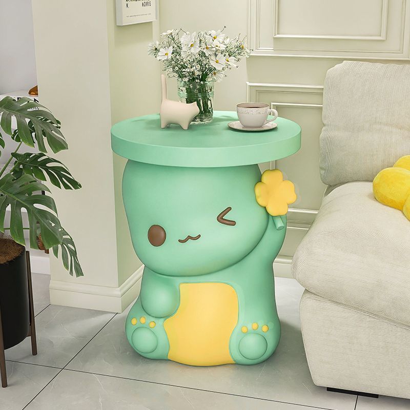 Creative Little Milk Dragon Children's Bedside Table Movable Small Coffee Table Super Cute Cartoon Animal Side Table Floor-Standing Home Decoration