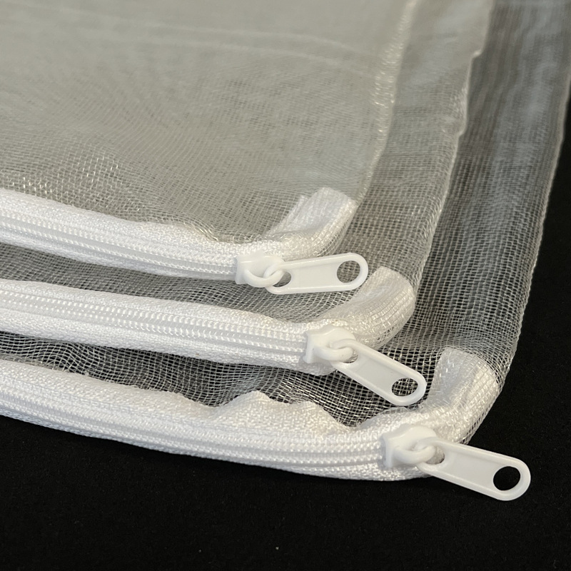 Белый нейлоновый мешок, многоразмерный, с качественной молнией, для фильтрации аквариума