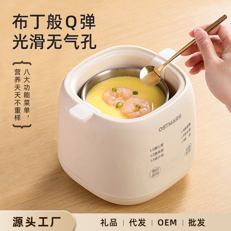 Egg Steamer Automatic Power-off Hot Spring Egg Multifunctional Breakfast Machine Reservation Timing Household Mini Egg Boiler