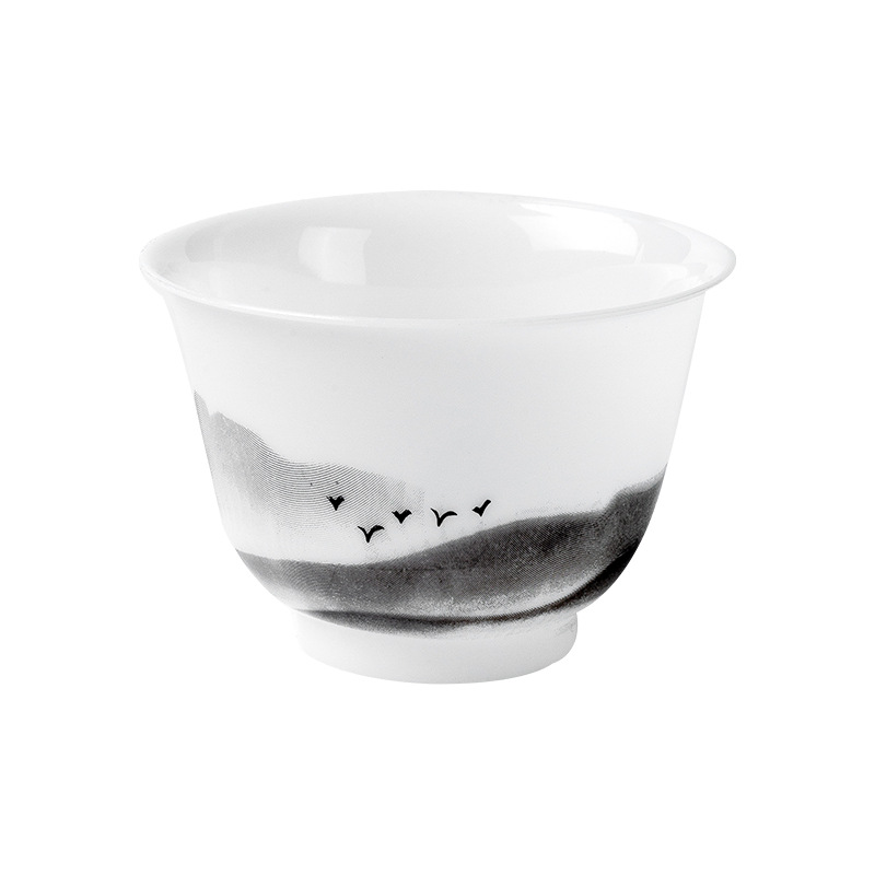 Disposable Kung Fu Tea Cup, High-End Portable Office Food-Grade Hospitality Chinese Style Tea Cup, Thickeneded and High Temperature Resistant