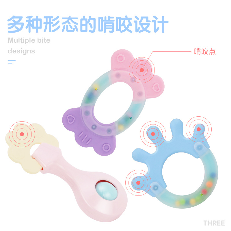 [Cross-border direct sales] baby boiled rattle toy newborn 0-6-12 months toddler 0-1 early education teether