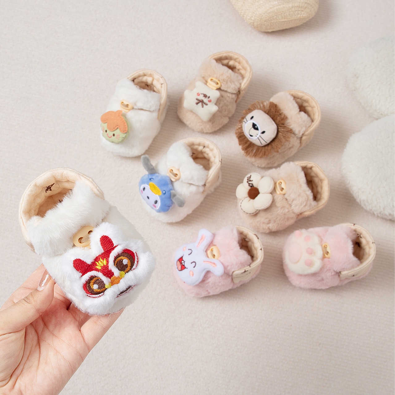 Новые детские обувь Мао, защитные чехлы для ног, осенние и зимние ботинки с утолщенной флисовой подкладкой, теплые чехлы для обуви, детские хлопковые ботинки