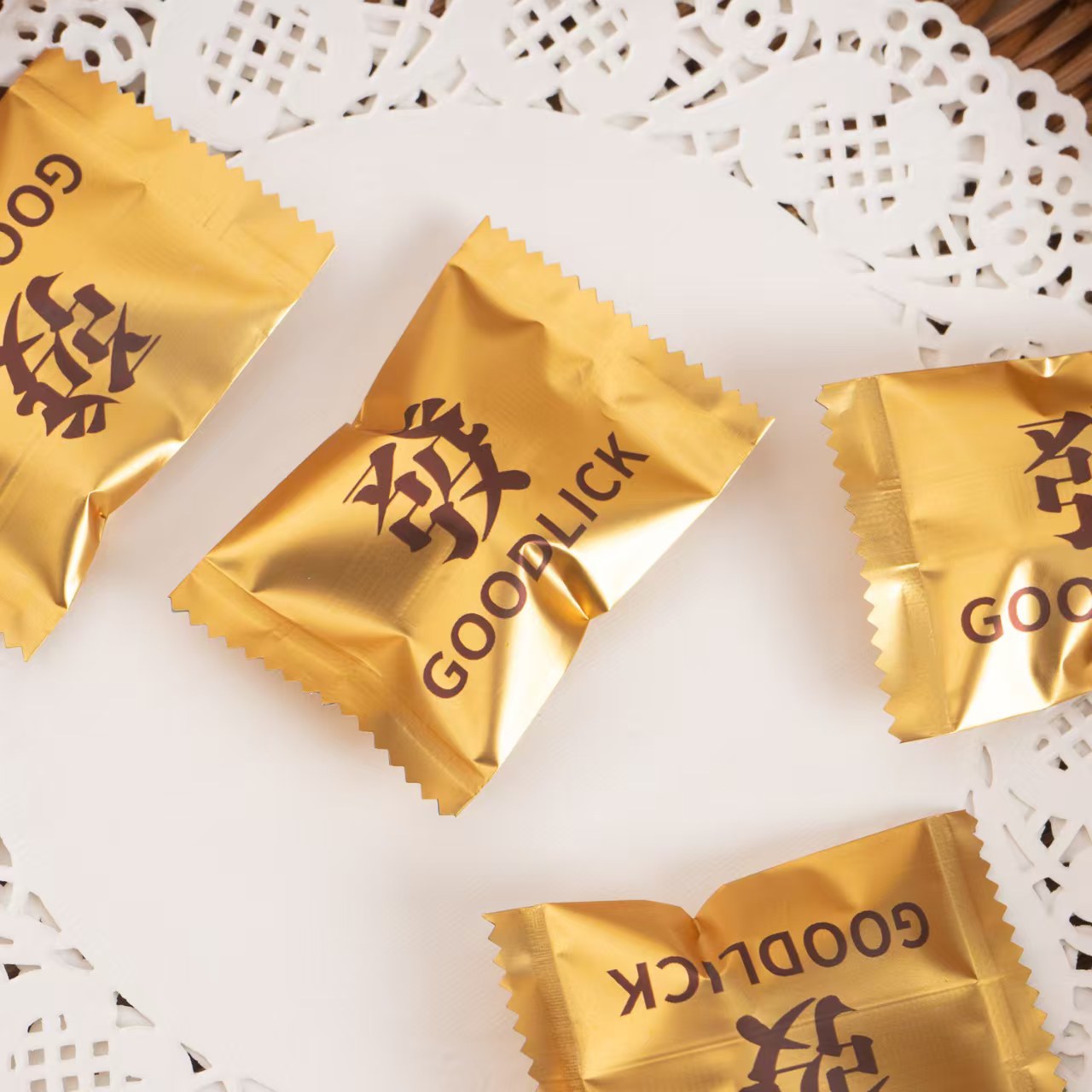 Gold Blind Bag Empty Bag Miniature Sealed Self-Sealing Ko Trendy Toy Packaging Bag Wholesale in Stock Surprise Blind Bag