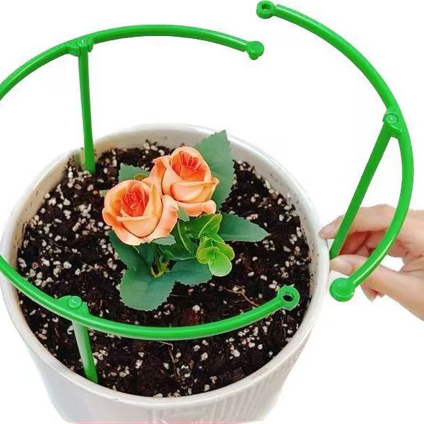 Flower Stand Support Ring Support Rod Splicing Leaf Protection Bracket Plant Potted Orchid Stand Climbing Rack Indoor Flower Stand
