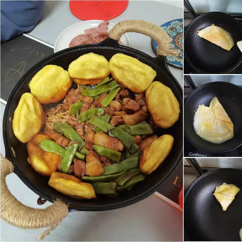 Cast Iron Thickened Yuanbao Pot Stew Pot Soup Pot Household Flat-bottom Small Wok Japanese-style Non-coated Non-stick Pan