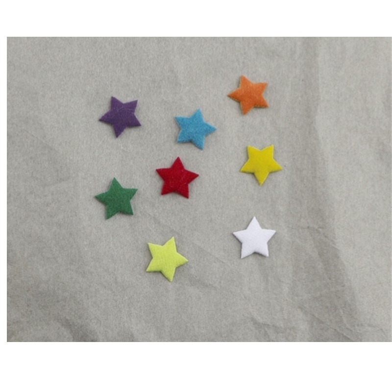 1.3cm flocking cloth star accessories diy five-pointed star hair accessories decorative materials clothing accessories accessories