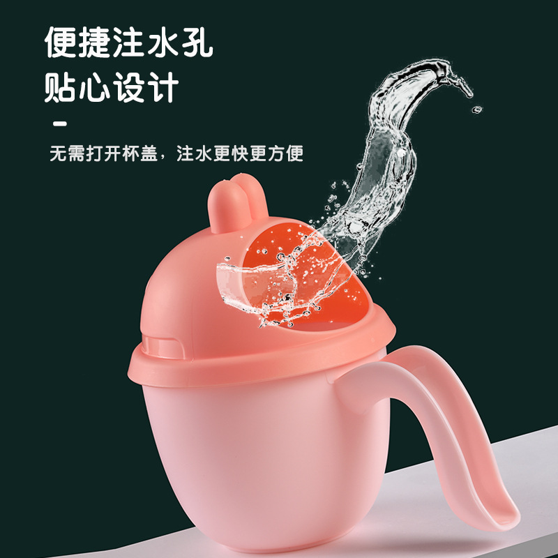 Bunny Cartoon Thickened Baby Shampoo Cup Shower Children Newborn Baby Bathing with Lid Water Ladle Bath Spoon Water Scoop