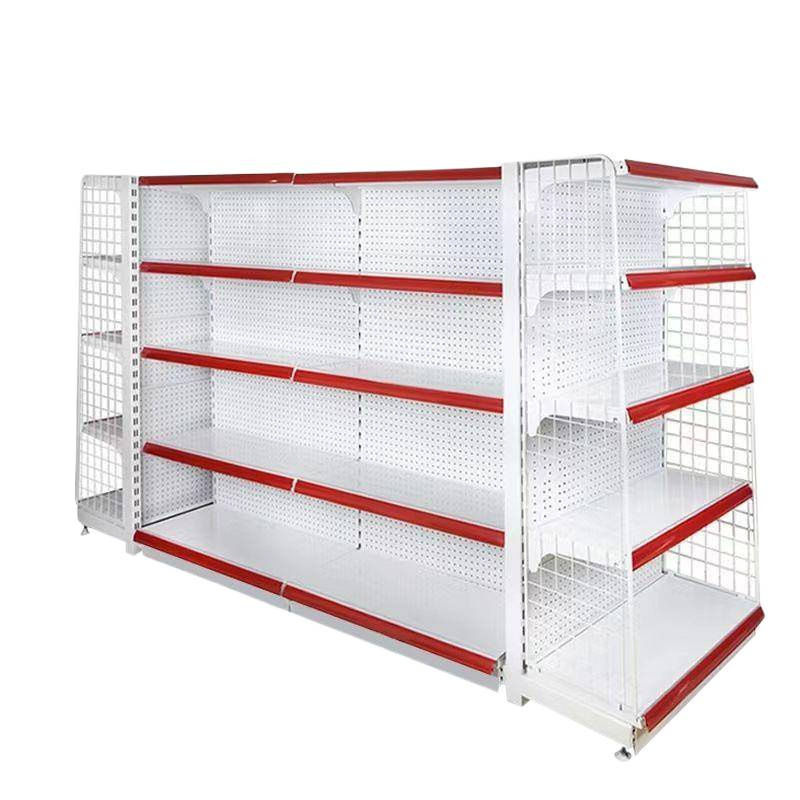 Supermarket Shelves Meiyijia Same Style Shelves Multi-Layer End Shelves Pharmacy Single and Double-Sided Shelves Perforated Board Shelves