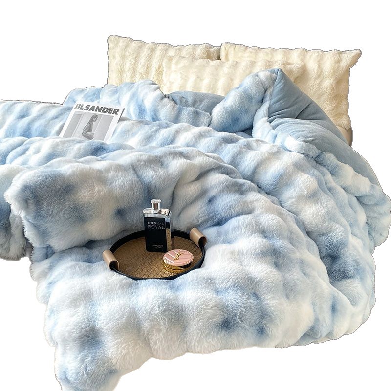 2025 New Milk Velvet Quilt Core Winter Thickeneded Warm Rabbit Plush Coral Velvet Spring & Fall Bedding Winter Quilt