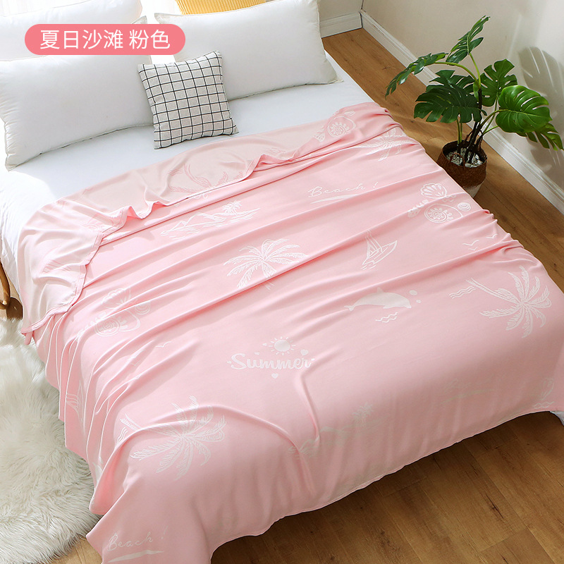 New Bamboo Fiber Blanket Ice Silk Summer Cool Quilt Baby Children Nap Towel Blanket Air Conditioning Quilt Can Be Wholesale Dropshipping
