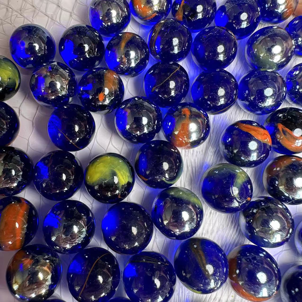 Colorful Transparent Solid Color Glass Marbles 16mm Childhood Yo-Yo Kindergarten Toy