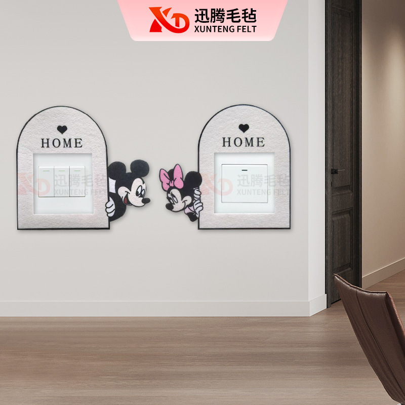 Wholesale Protective Cover Cartoon Character Switch Sticker Anti-Dirty Decorative Household Switch Socket Wall Sticker Frame Cover