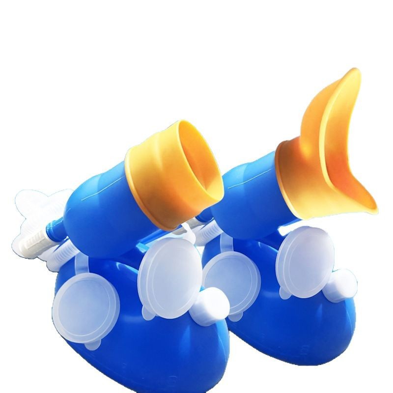 Portable Female Urinal Interface with Tube, Bedroom Self-Care Urinal Interface, Blue Plastic Urinal Interface for Pregnant Women and the Elderly