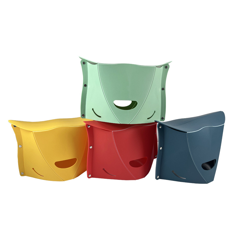 Paper Stool for Outdoor Picnics, Portable Folding Stool for Walking, Leisure, and Waiting, Plastic Foldable Stool