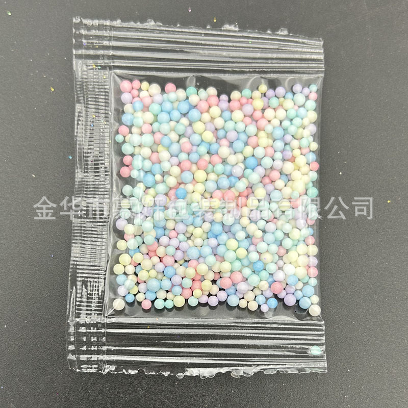 Small Bag of Foam Large Particles Macaron Colorful Foam Ball DIY Colorful Slime Guka Making Accessories Colorfulful Balls
