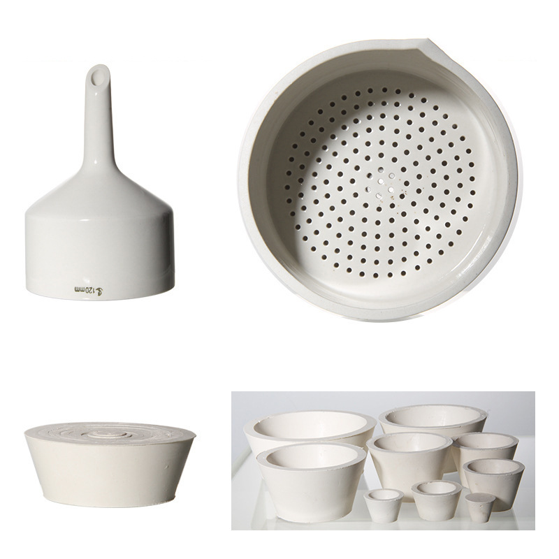 Buchner Funnel with Upper Mouth Suction Filter Bottle, Buchner Funnel Holder, Qualitative Filter Paper, Medium-Speed Suction Filter Bottle Set, Vacuum Upper Mouth Sleeve