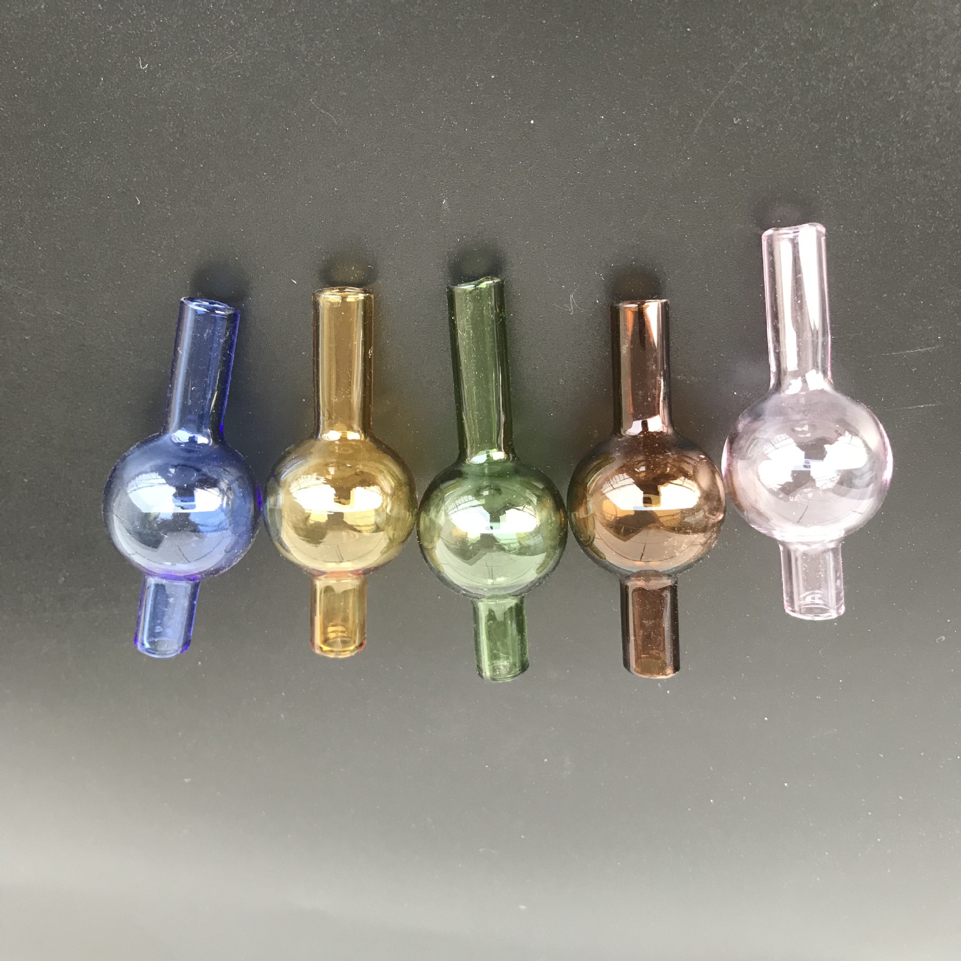 Smoking Pot and Gun Accessories Lid Hat Colorfuled Glass Mouthpiece with Mouth Glass Tube Diameter 8mm Ball Diameter 22mm