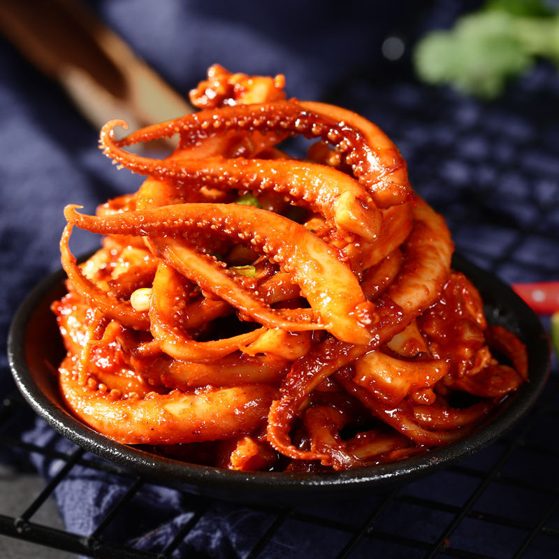 Spicy Squid Snacks Snacks Snacks Snacks Wholesale Instant Seafood Cooked Food Delicious Spicy Iron Squid Whiskers