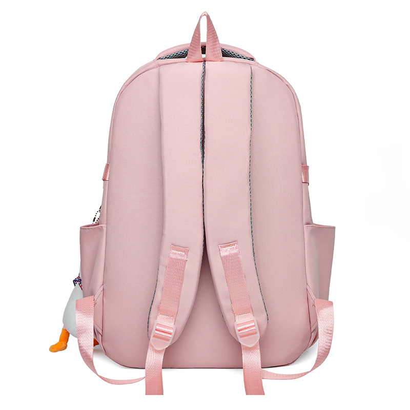 New Style Backpack Korean Version Large Capacity Weight-Reducing Backpack Solid Color Versatile Unisex Student School Bag Casual Travel Backpack