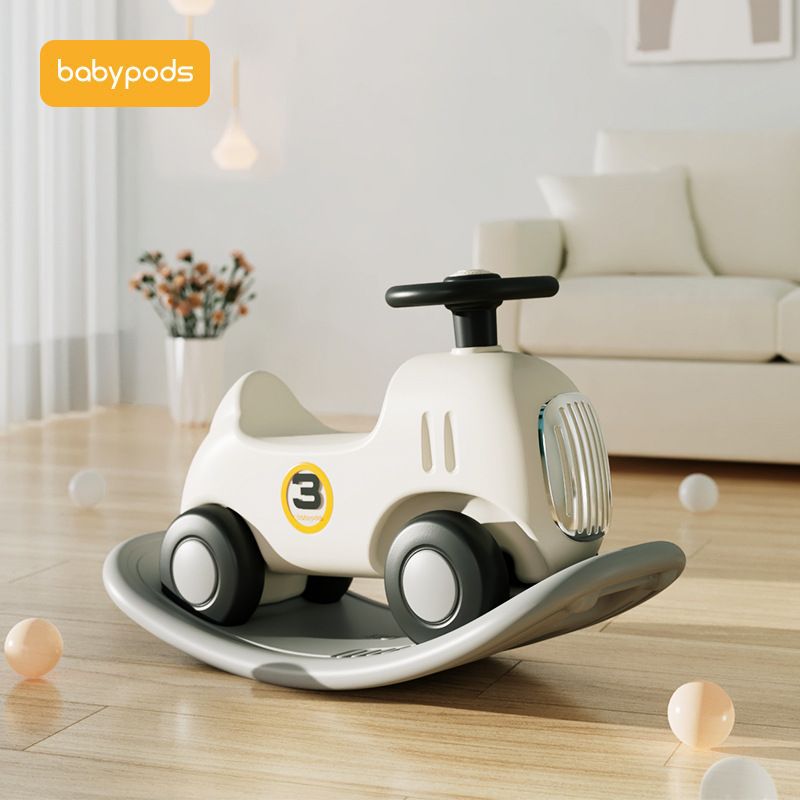 Качалка-лошадка Babypods, деревянная лошадка, игрушка для детей, качалка и машинка два в одном