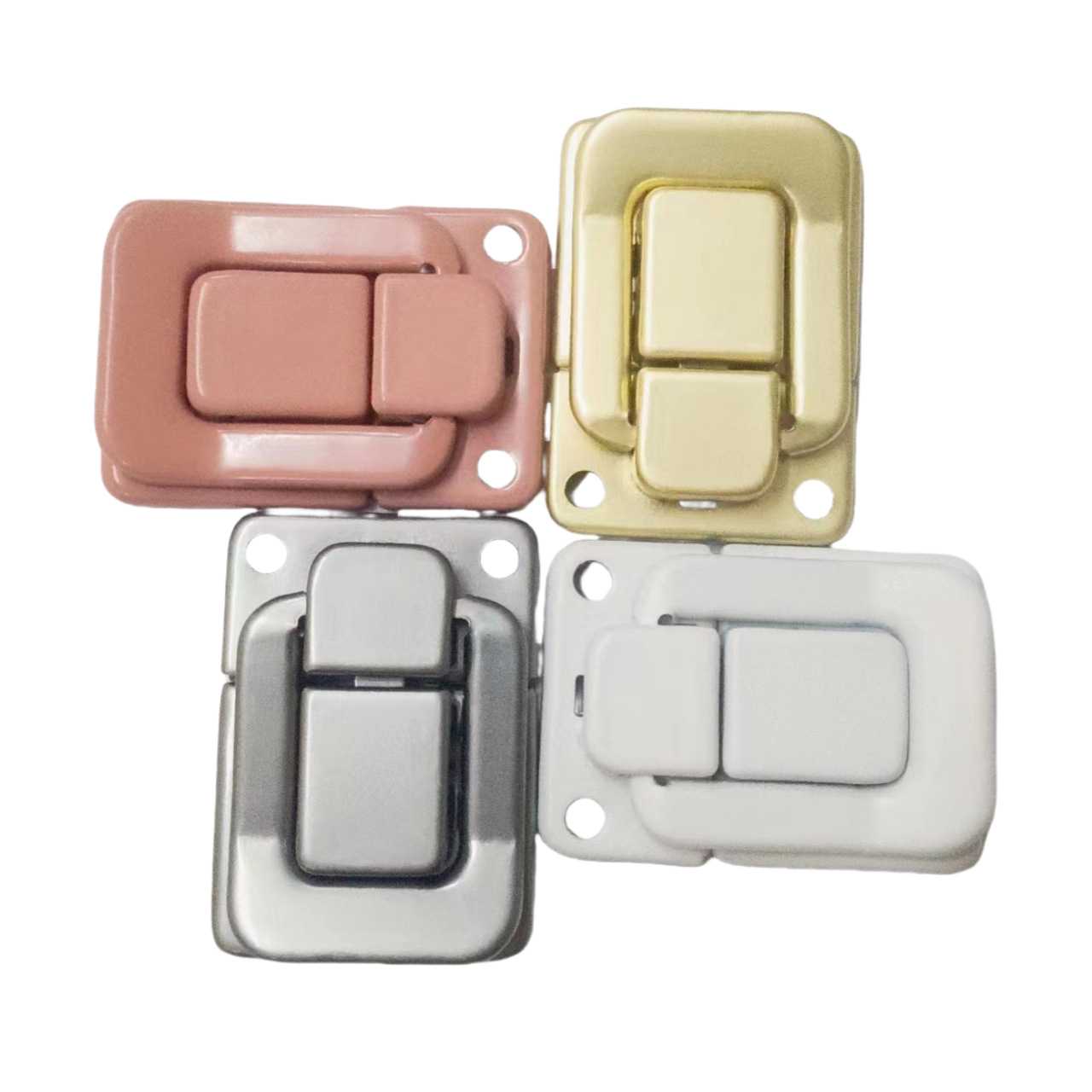 40*27 photo frame Chinese lock buckle with lock cylinder wooden box lock buckle high-grade gold black Chinese lock Taiping buckle