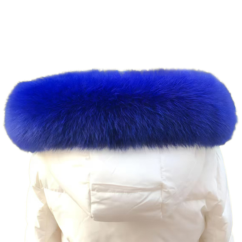 Fur Collar Fox Real Fur Manufacturer Wholesale Custom Clothing Parka down Jacket Universal Hood Collar Hood Strip Accessories