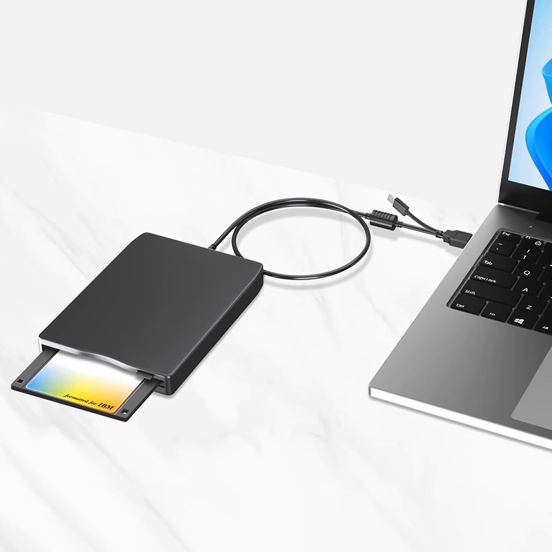 Portable Mobile Floppy Drive USB Floppy Drive Typc-C Notebook Desktop External Fdd Compatible with Macos