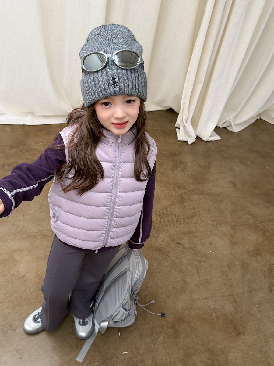 New National Standard down with Traceability~2025 Winter Fashionable, Stylish, Practical Small Ribbed down Vest, Lightweight Vest, Sleeveless Jacket