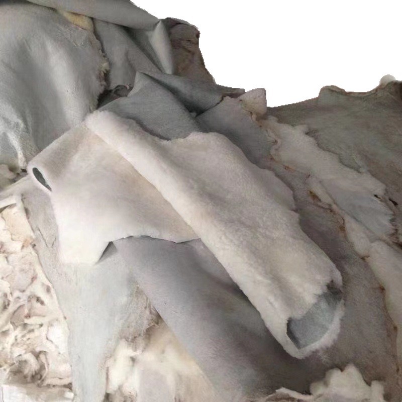 Factory Direct Sales Sheep Shearling Fur Integrated Raw Material Sheepskin Clothing Lining Leather Jacket Leather Pants Wool Shoe Lining