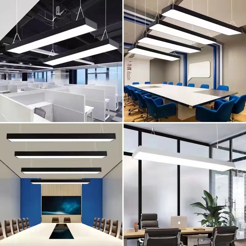 Fangtong lamp led office lamp strip lamp office supermarket store commercial aluminum hanging lamp strip chandelier customization