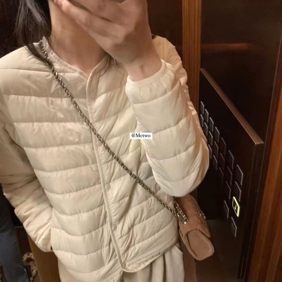Metwo down Cotton Inner Lining Autumn and Winter Essential Layering Comfortable Warm Skin-Friendly Windproof down Cotton Top for Women