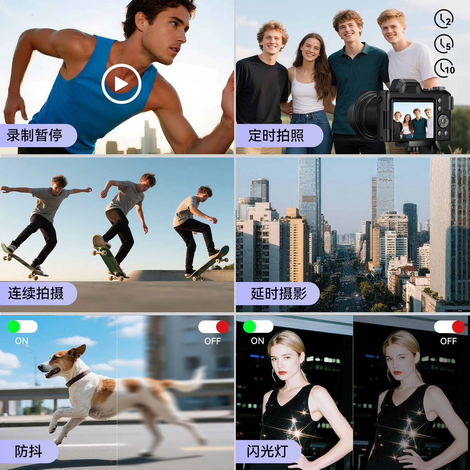 Cross-Border Wholesale Rollover Mirrorless Digital Camera Student Party Entry-Level Home High-Definition Photo Digital Camera