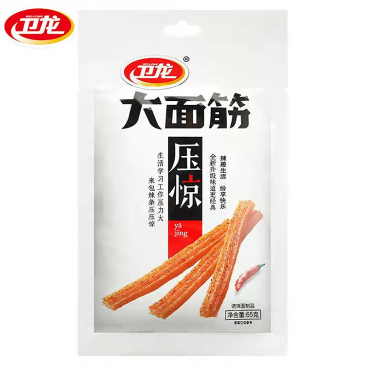 Острые полоски Вейлонг, большой пакет 65 г, закуска для офиса и общежития