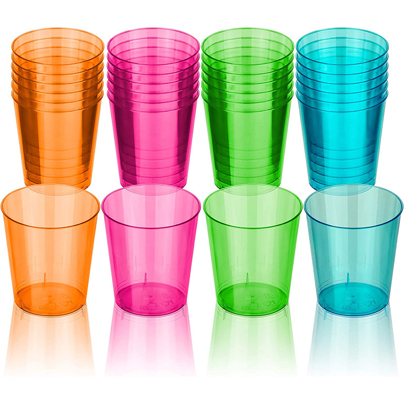 Factory Amazon hot 2oz color disposable plastic wine glass beverage food grade PS injection Shot Glas