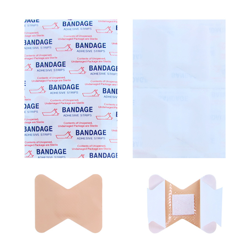 Cross-border foreign trade English PE hemostatic skin color elastic waterproof band-aid large breathable elastic band-aid