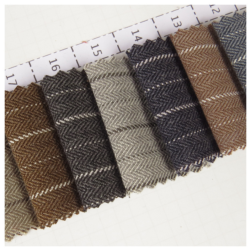 Herringbone STRip Tr Elastic 9MM Herringbone STRipesd Cloth Spring & Fall Casual Outwear European and American Style Suit Fabric