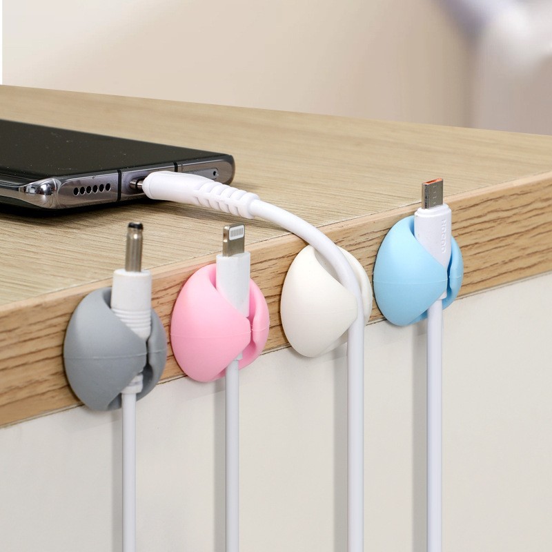 Desktop Data Cable Charging Cable Storage Mobile Phone Headphone Cable Office Bedside Wall Cable Card Cable Holder Cable Manager
