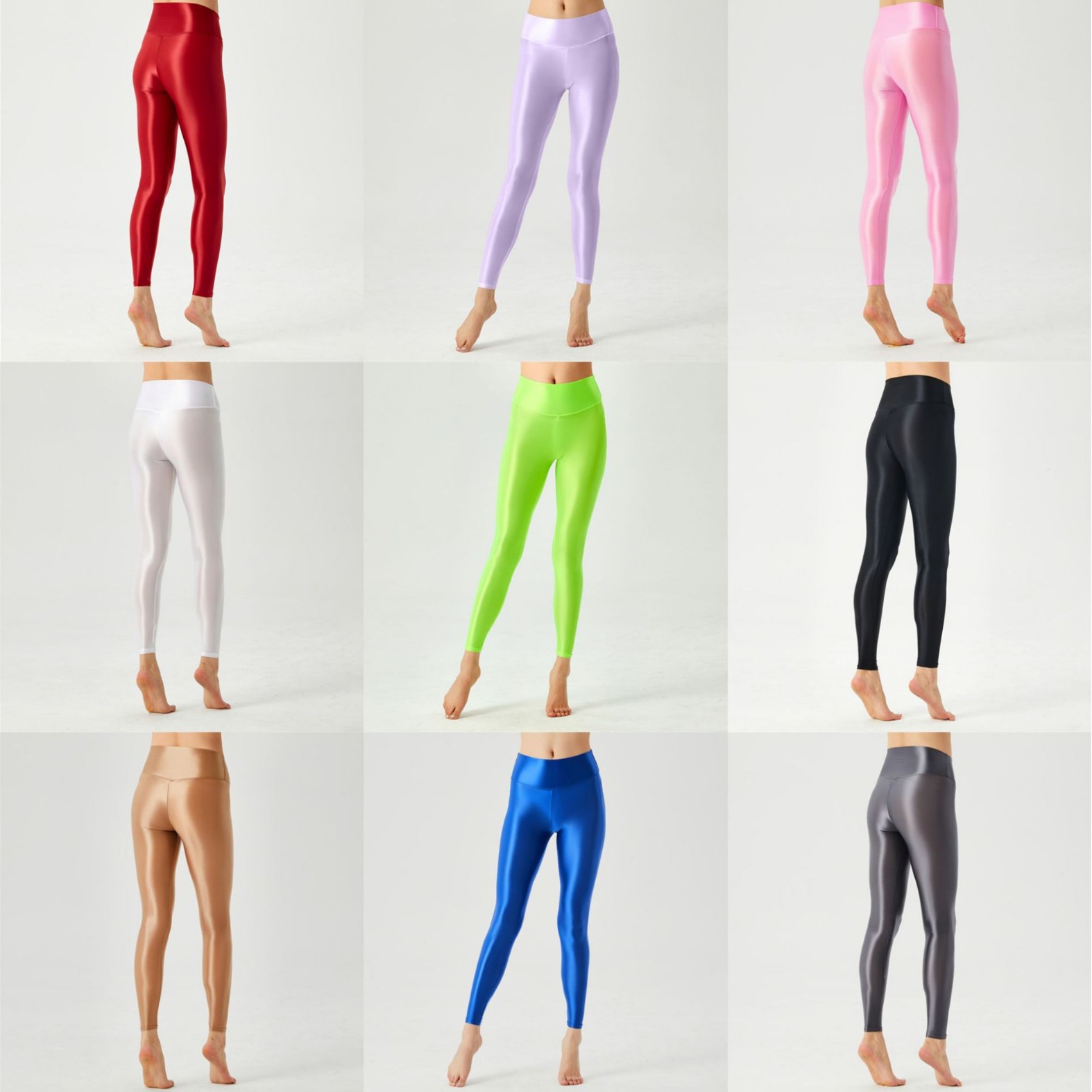 Брюки с завышенной талией и высокой эластичностью, глянцевые, большие размеры, укороченные, для бодибилдинга, персиковый цвет, сексуальные, прозрачные, тонкие, дышащие 7120