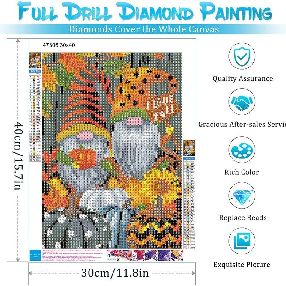 Foreign trade 5D diamond painting manufacturers wholesale full diamond round diamond square diamond DIY diamond embroidery decorative painting ornaments living room scenery