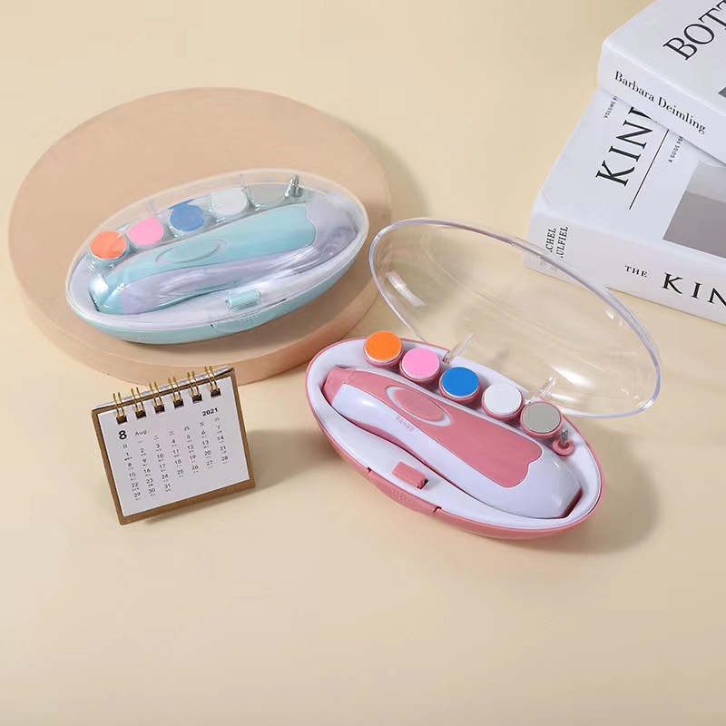Baby nail grinder electric six-in-one multi-head anti-scratch children's anti-pinch nail clippers manicure suit portable