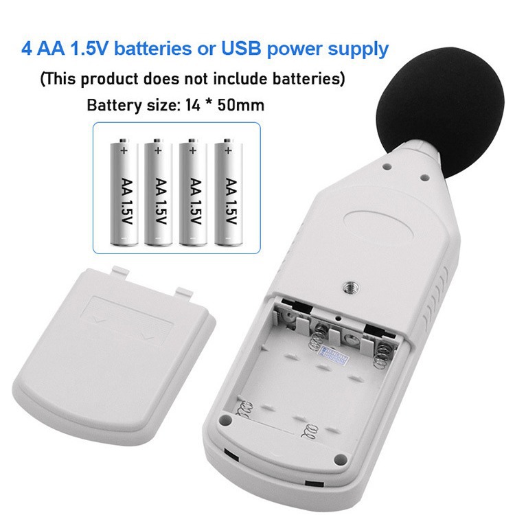 Cross-Border Handheld USB Noise Recorder Sound Level Meter Environmental Tester Decibel Meter Hy1361 High Precision