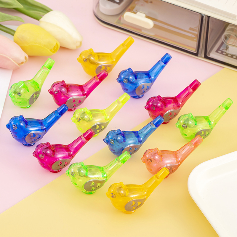 Manufacturer Wholesale Cartoon Water Bird Whistle Mini Whistle Shape Toy Children's Gift Cheering Props Street Stall Supply
