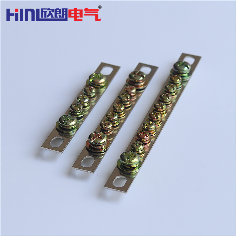 Factory direct pure copper zero ground row 5 holes 7 holes 10 holes 2*15 20 3*25 long distribution cabinet wiring copper row